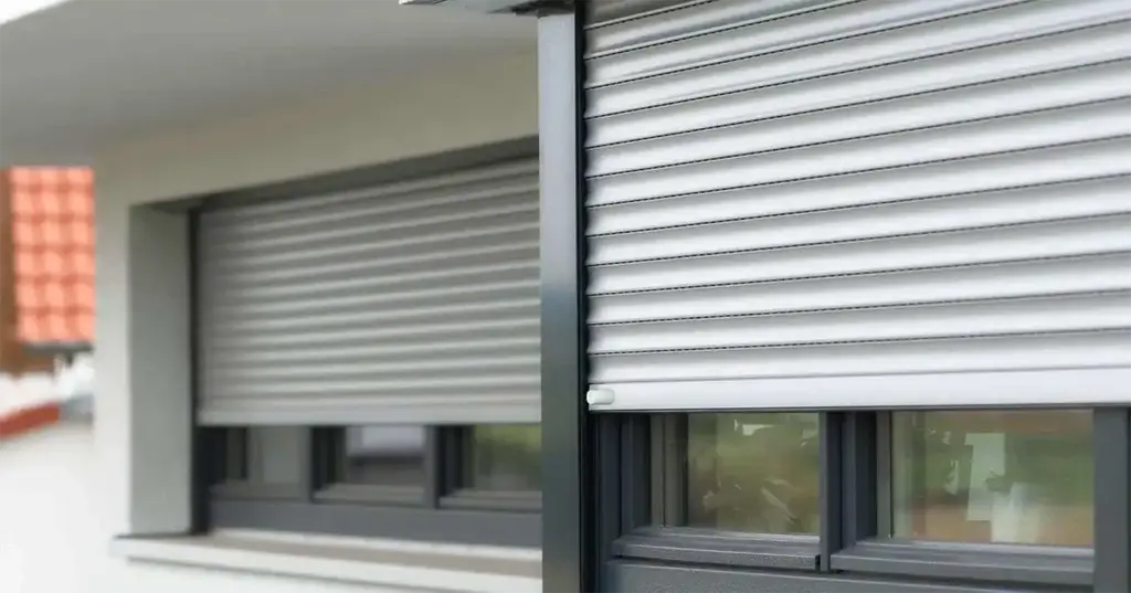 Estore interior instalado numa janela de PVC