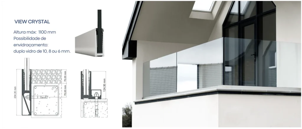 Guarda de varanda em PVC instalada pela Windoor em Portimão