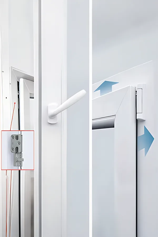 Sistema de microventilação em janela de PVC